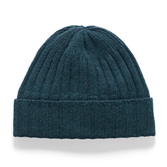 Green 100% lambswool unisex beanie hat tuque NWT - Picture 1 of 5